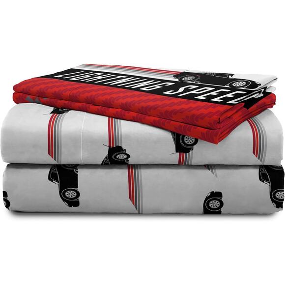 NEW Jay Franco Cars McQueen Full Double Comforter Set 7 Piece Bedding Set OPEN - Picture 3 of 9